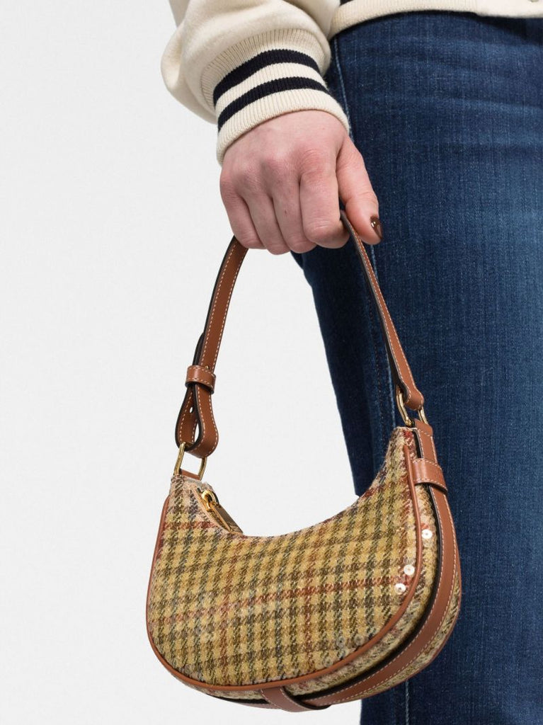 Brown Ava Sequin Shoulder Bag