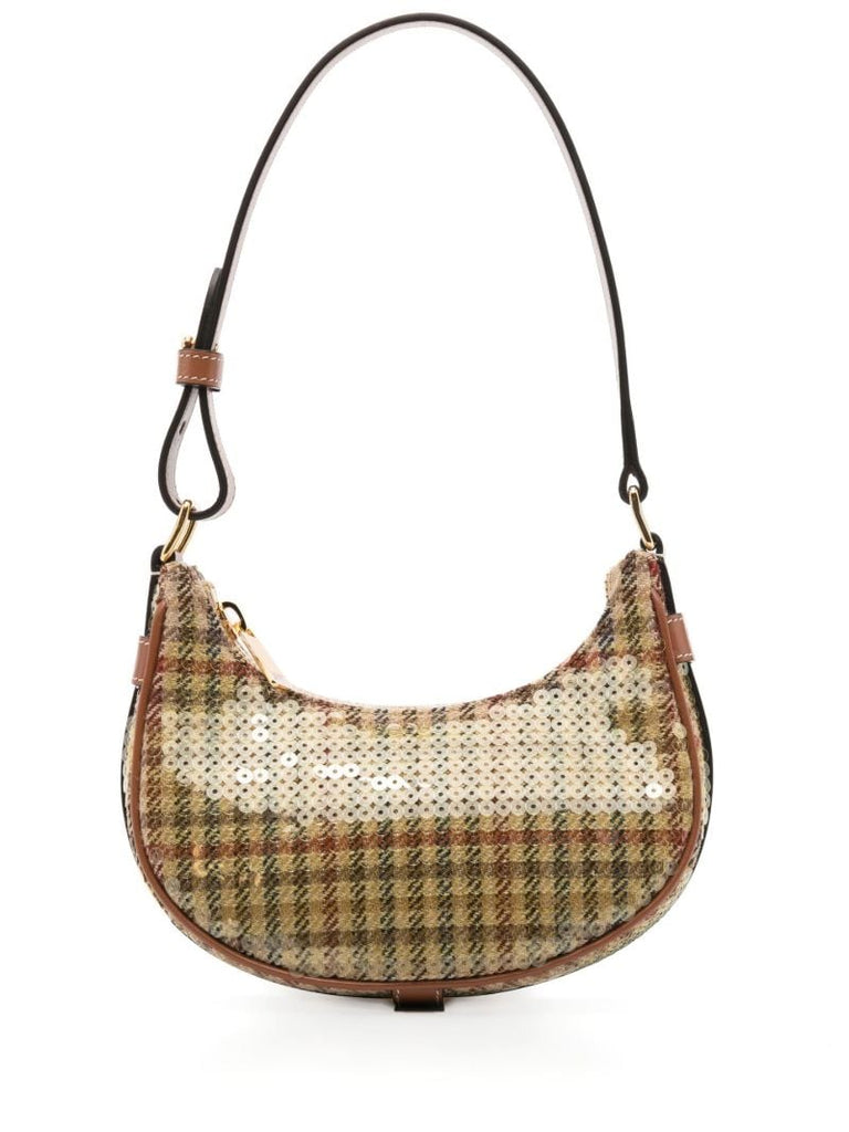 Brown Ava Sequin Shoulder Bag