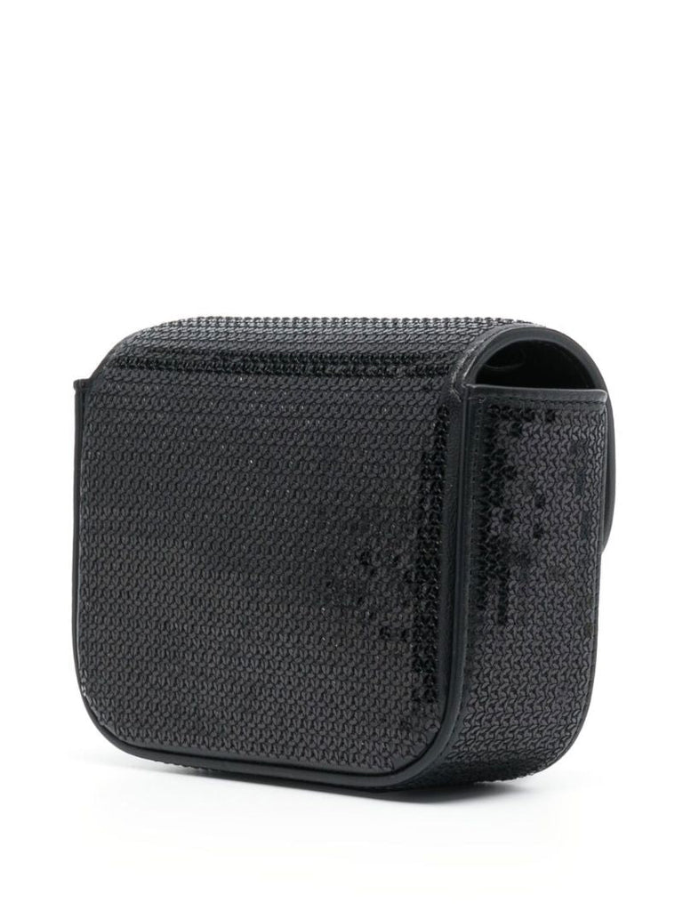 Black Triomphe Sequin Mini Bag
