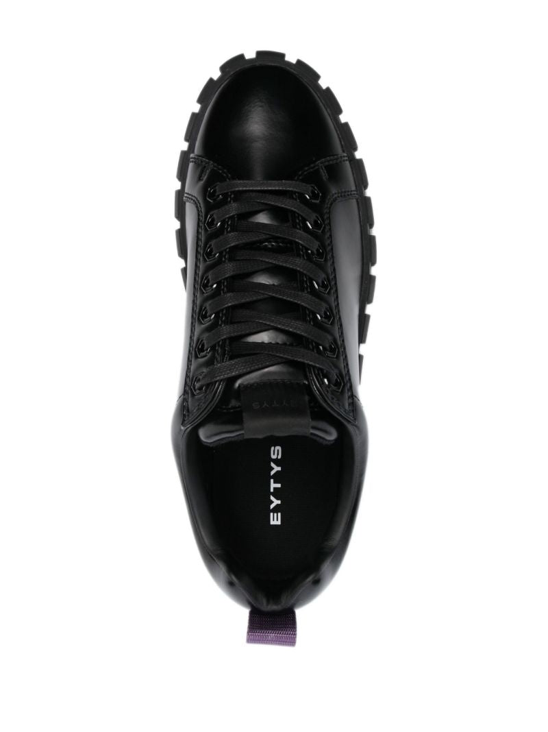 Black Odessa Leather Sneakers