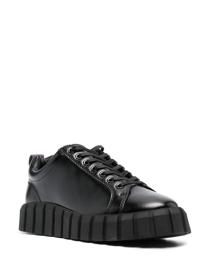 Black Odessa Leather Sneakers