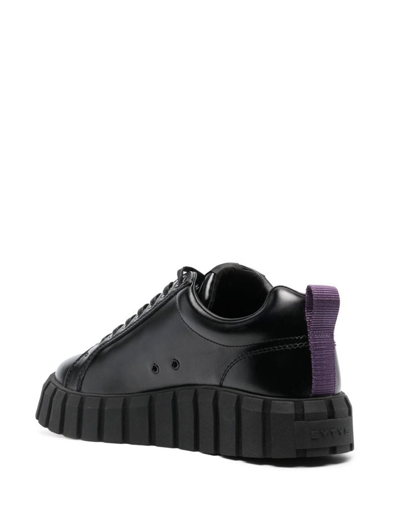 Black Odessa Leather Sneakers