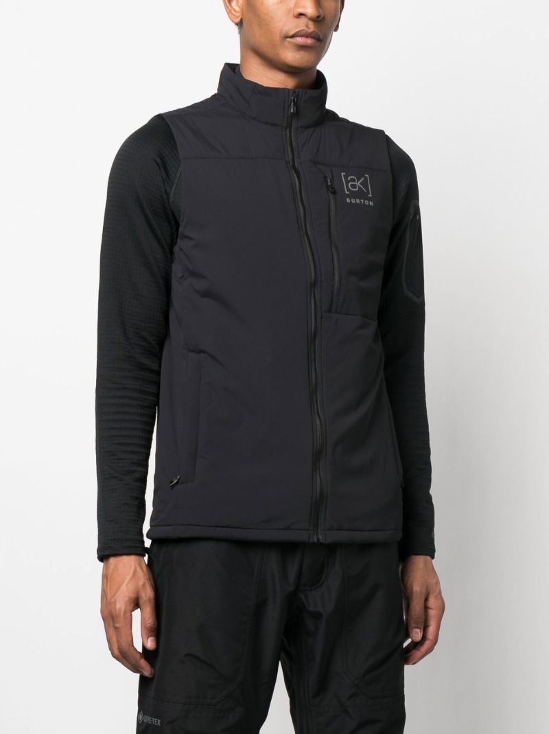 Black Helium Logo Print Gilet