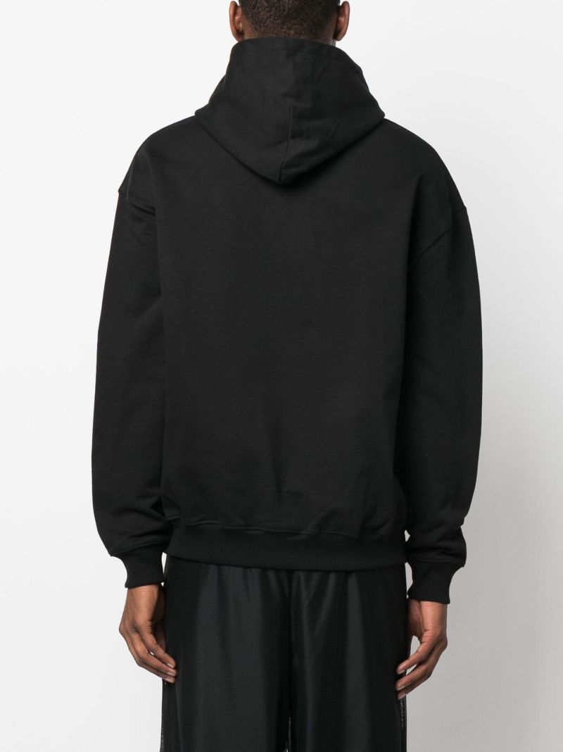 Black Rhinestone Logo Hoodie
