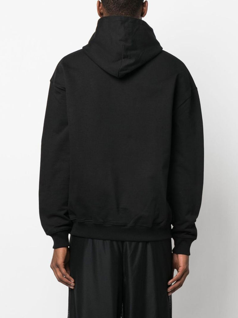 Black Rhinestone Logo Hoodie