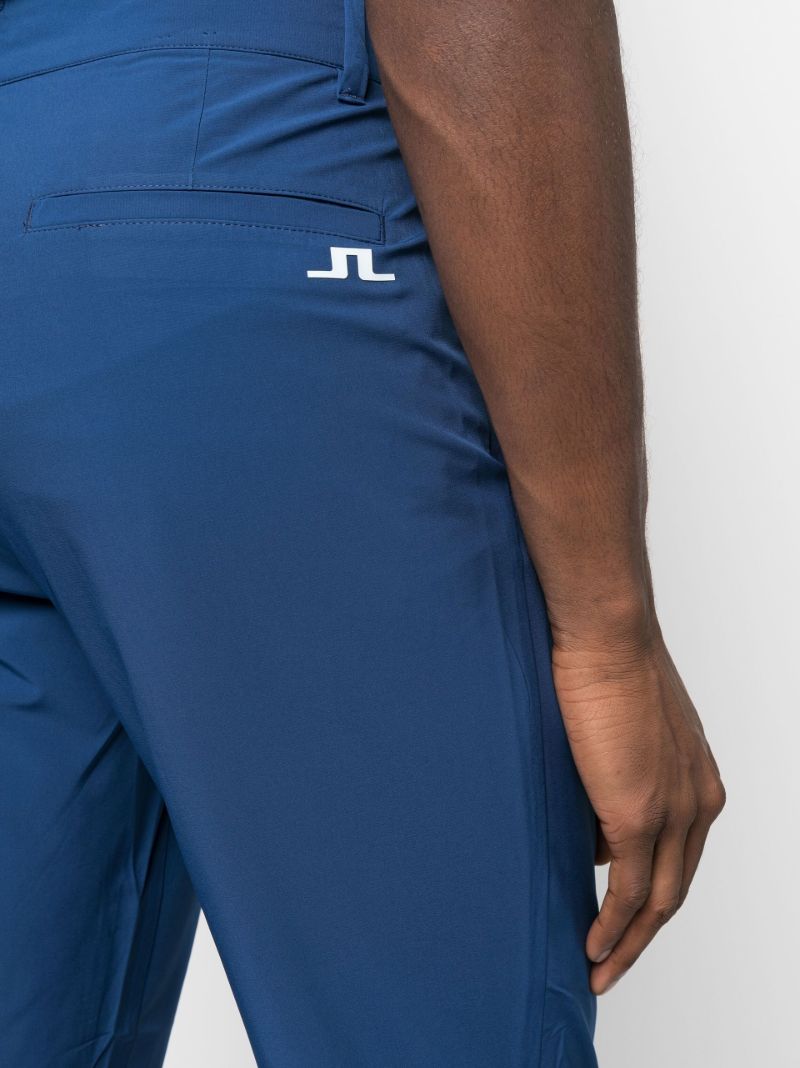 Navy Mid-rise Tapered Trousers