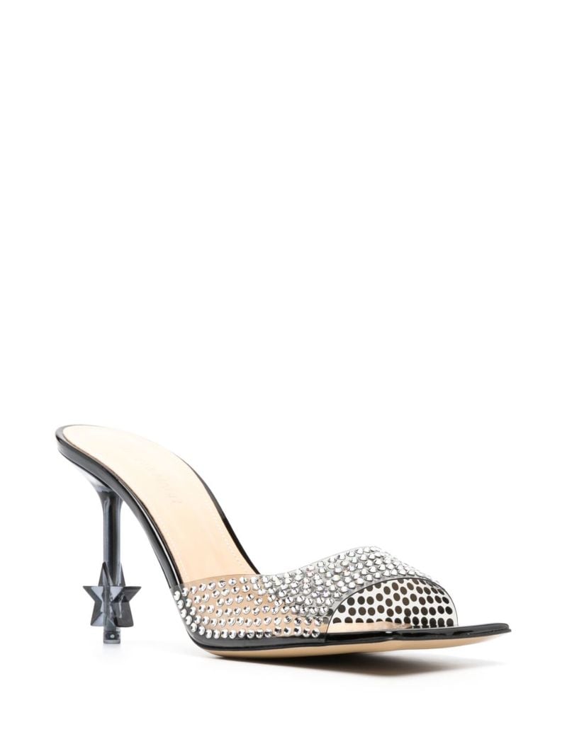 Black Crystal Star 95 Pvc Mules