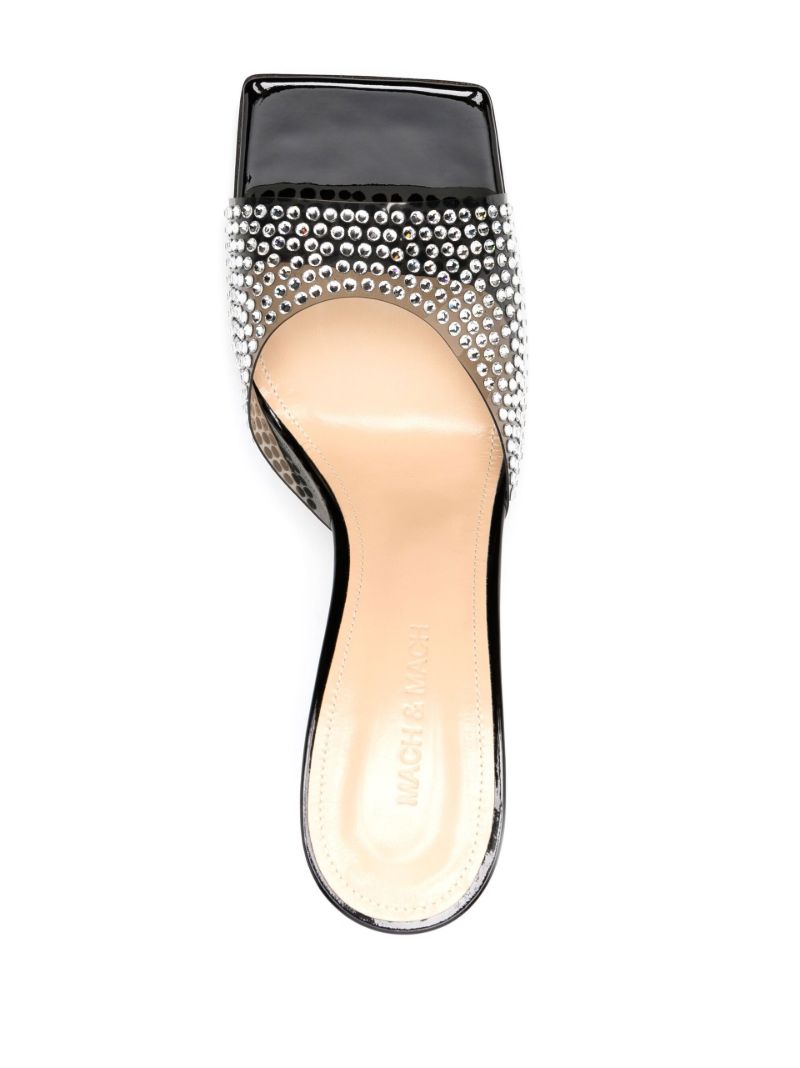 Black Crystal Star 95 Pvc Mules
