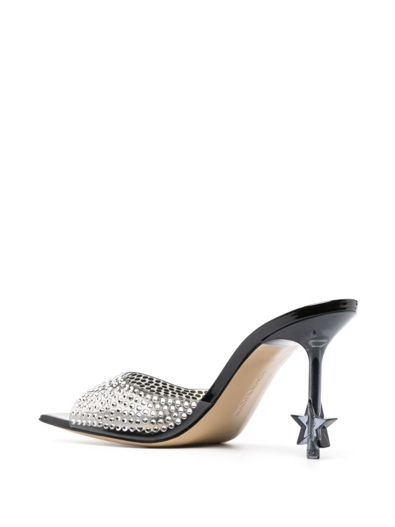 Black Crystal Star 95 Pvc Mules