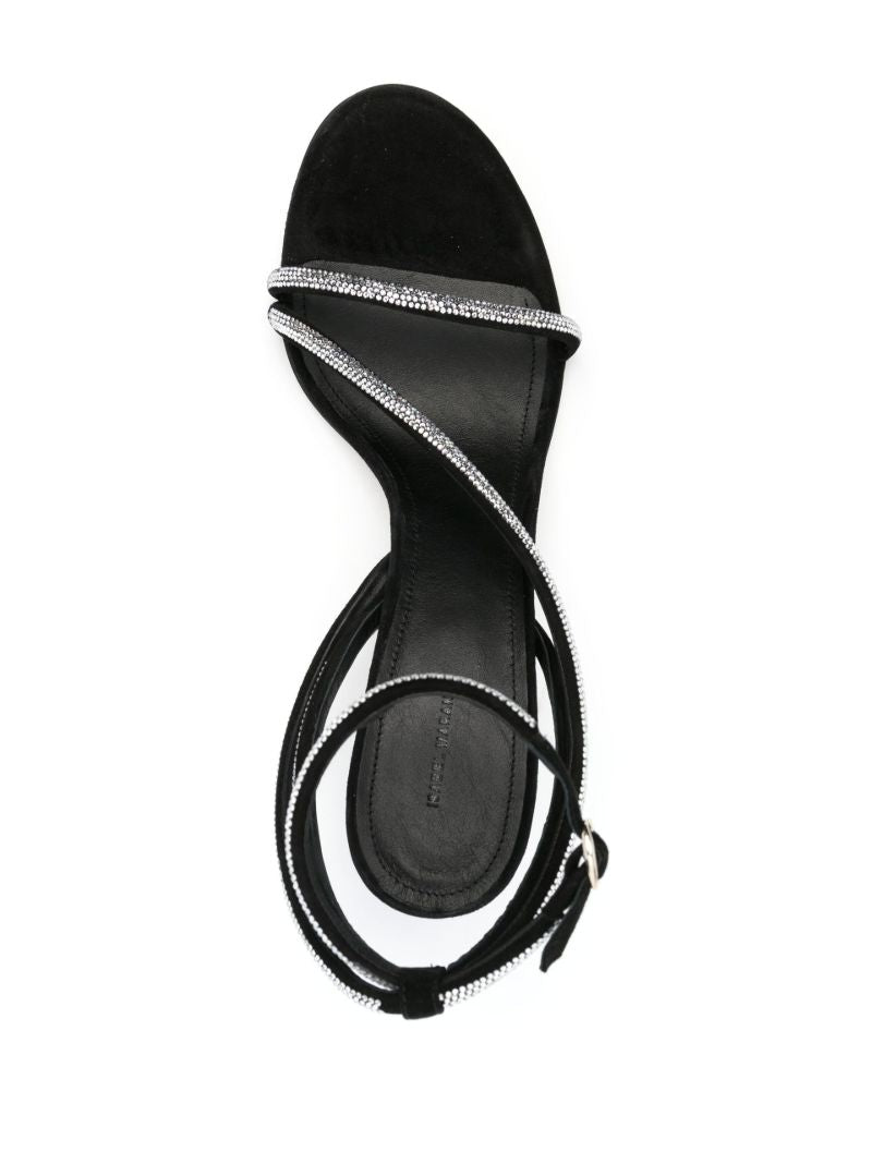 Black Atria 85 Leather Sandals