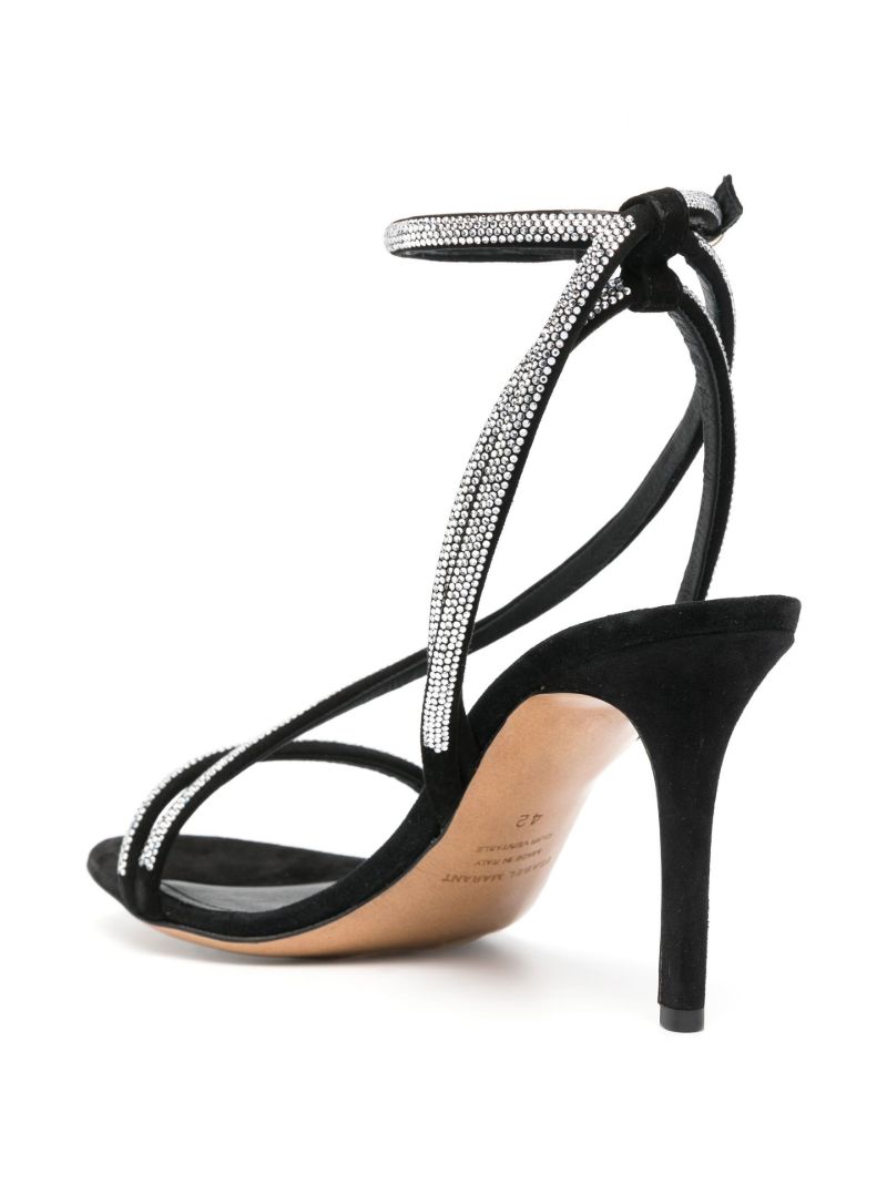 Black Atria 85 Leather Sandals