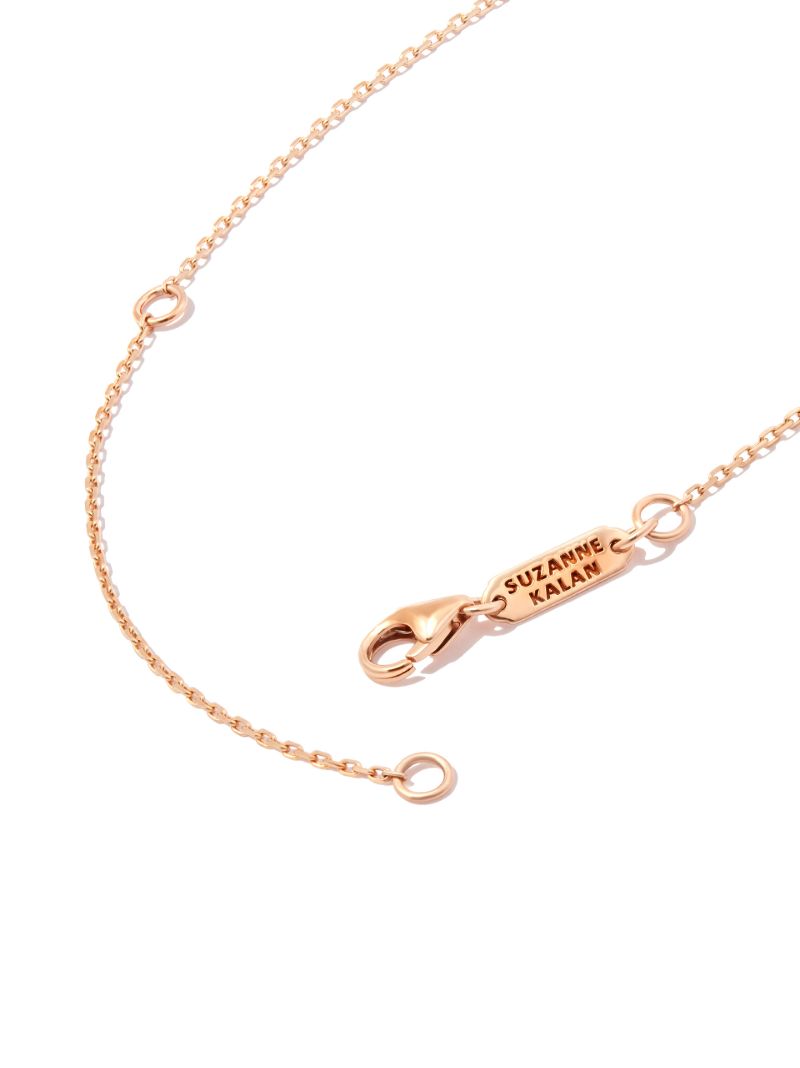 18k Rose Gold Bold Pastel Sapphire and Diamond Necklace