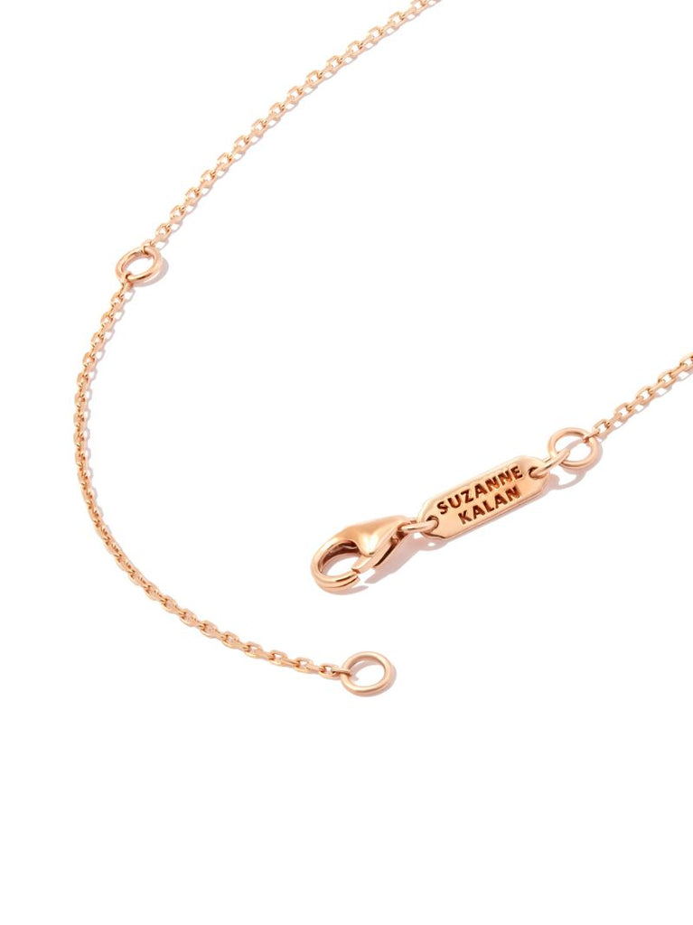 18k Rose Gold Bold Pastel Sapphire and Diamond Necklace
