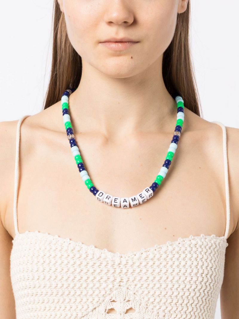 Green Dreamer Beaded Necklace