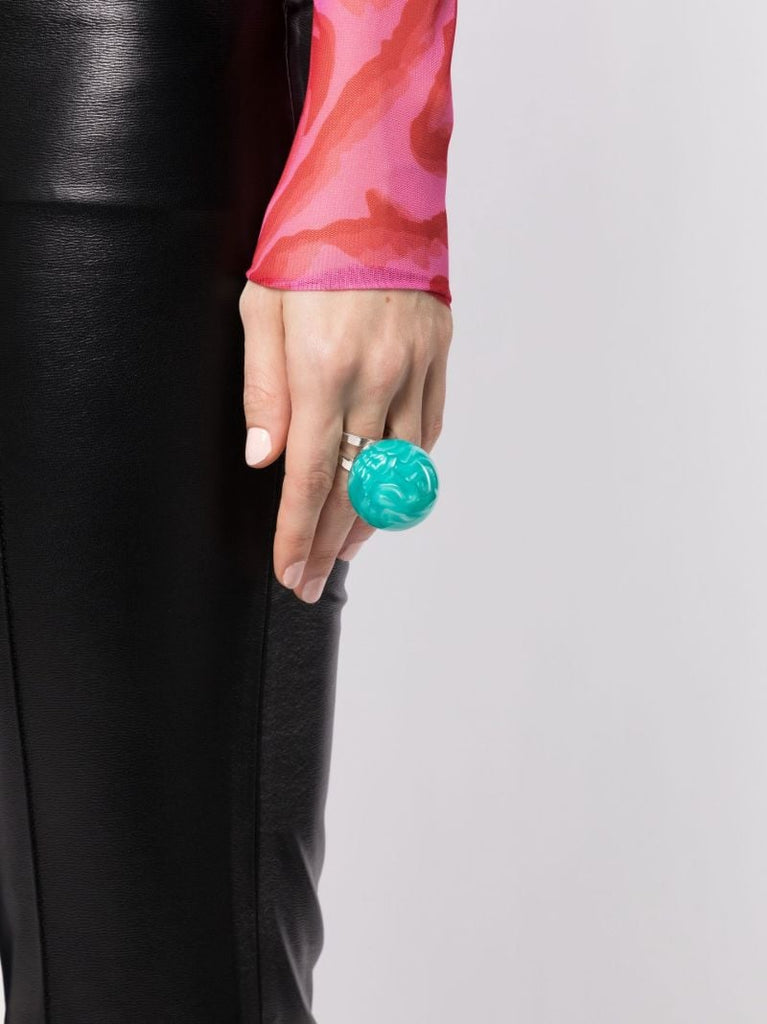 X Blue La Manso the Turquoise Cyber Ball Ring