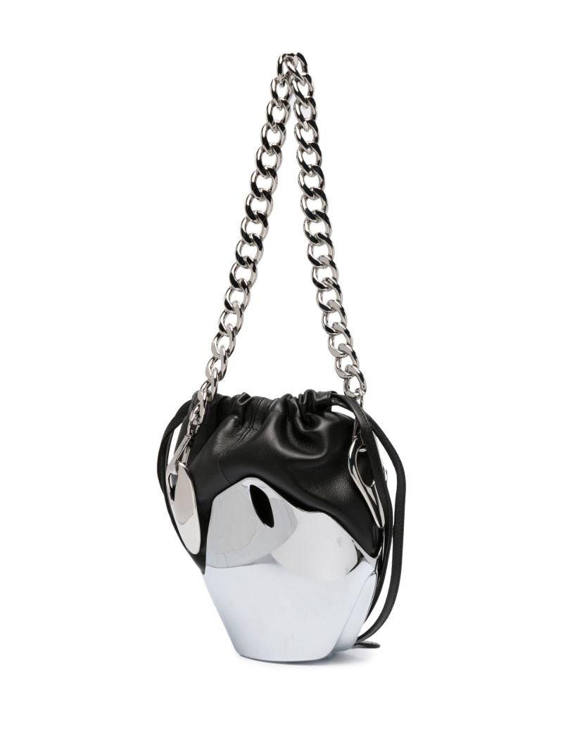 Black Chrome-splash Bucket Bag