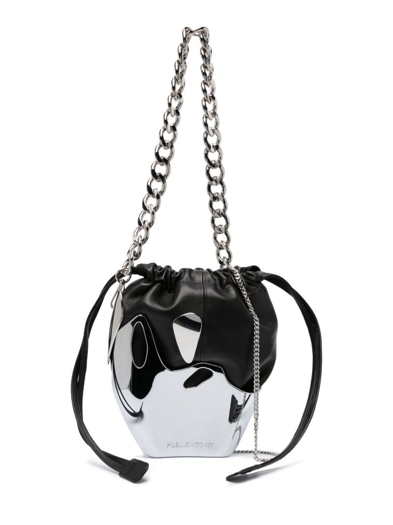Black Chrome-splash Bucket Bag