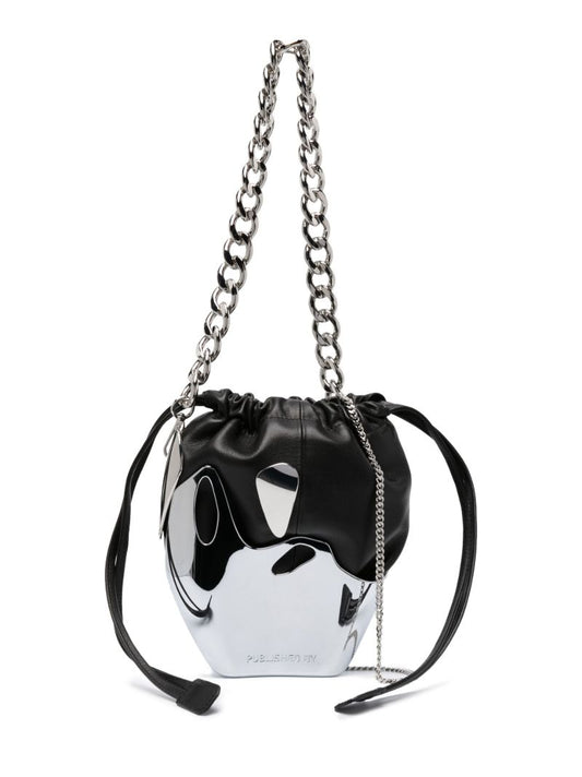 Black Chrome-splash Bucket Bag
