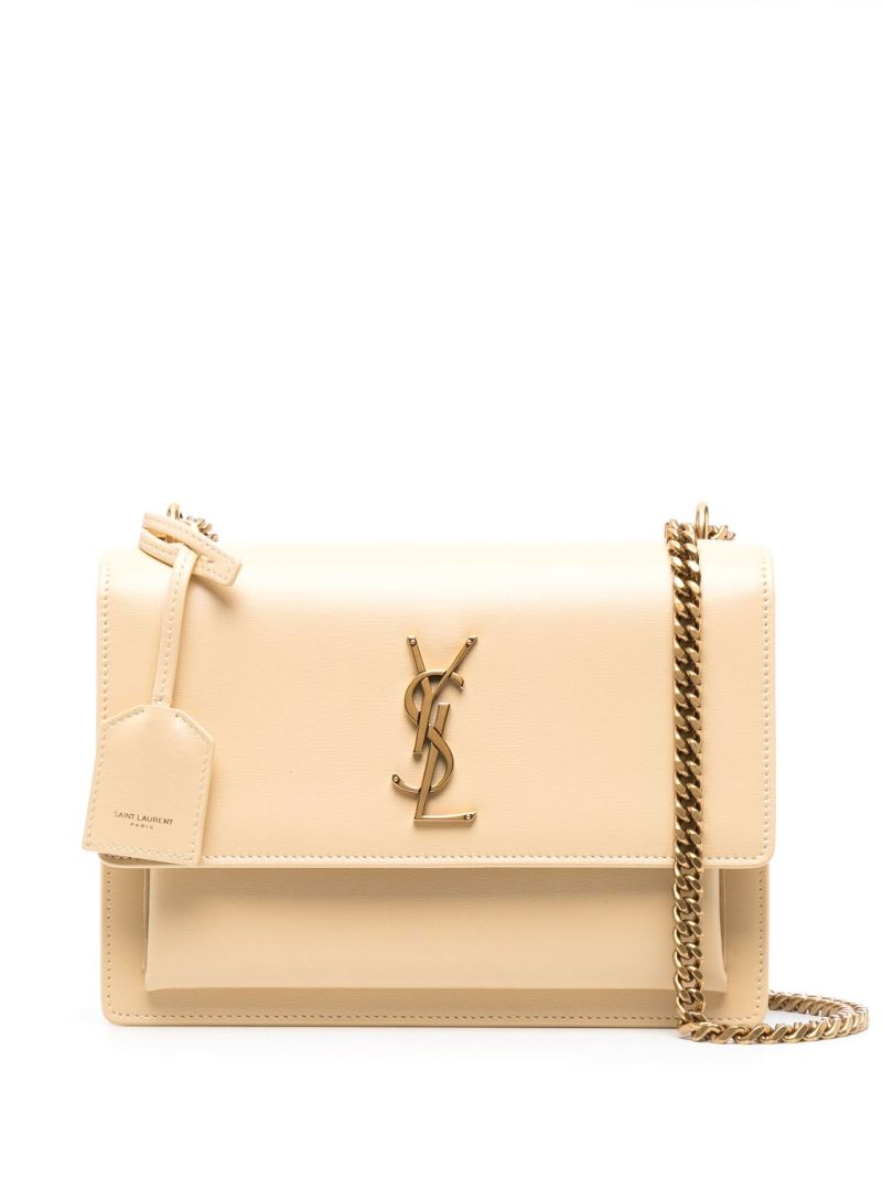 Neutral Sunset Medium Leather Cross Body Bag