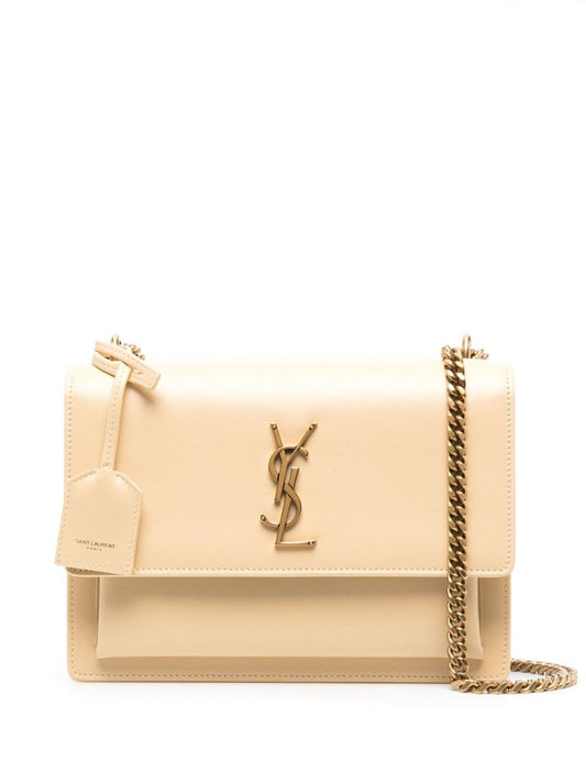Neutral Sunset Medium Leather Cross Body Bag