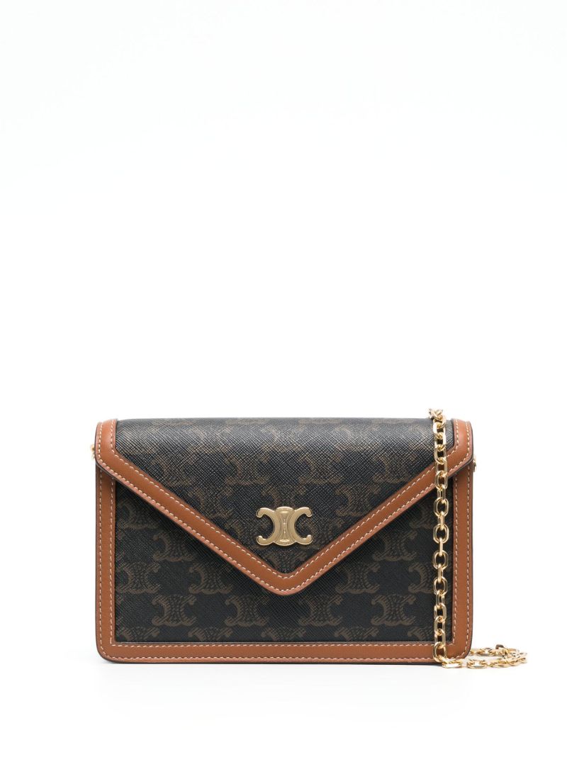 Brown Triomphe Chain Wallet