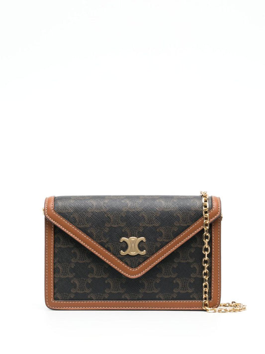 Brown Triomphe Chain Wallet