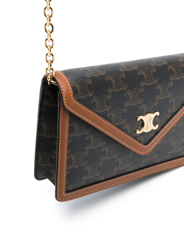 Brown Triomphe Chain Wallet