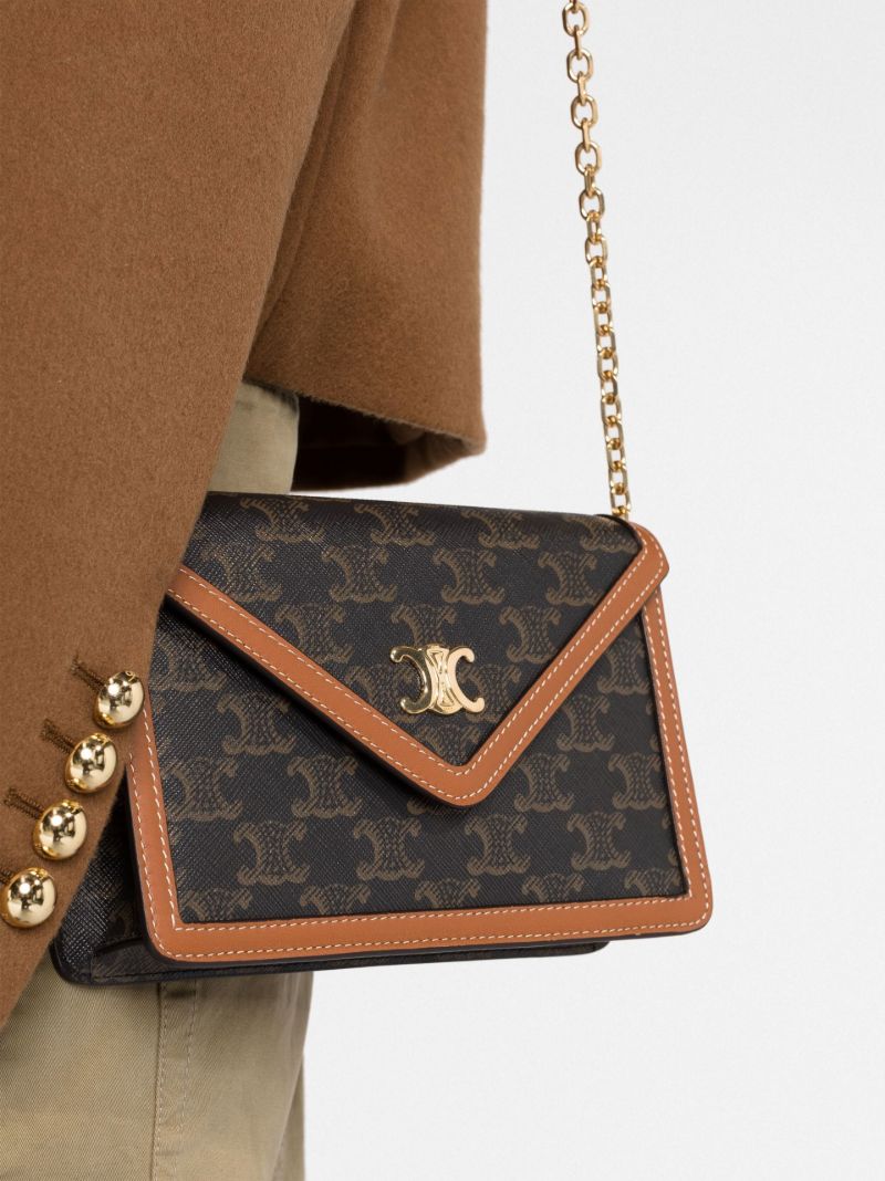 Brown Triomphe Chain Wallet