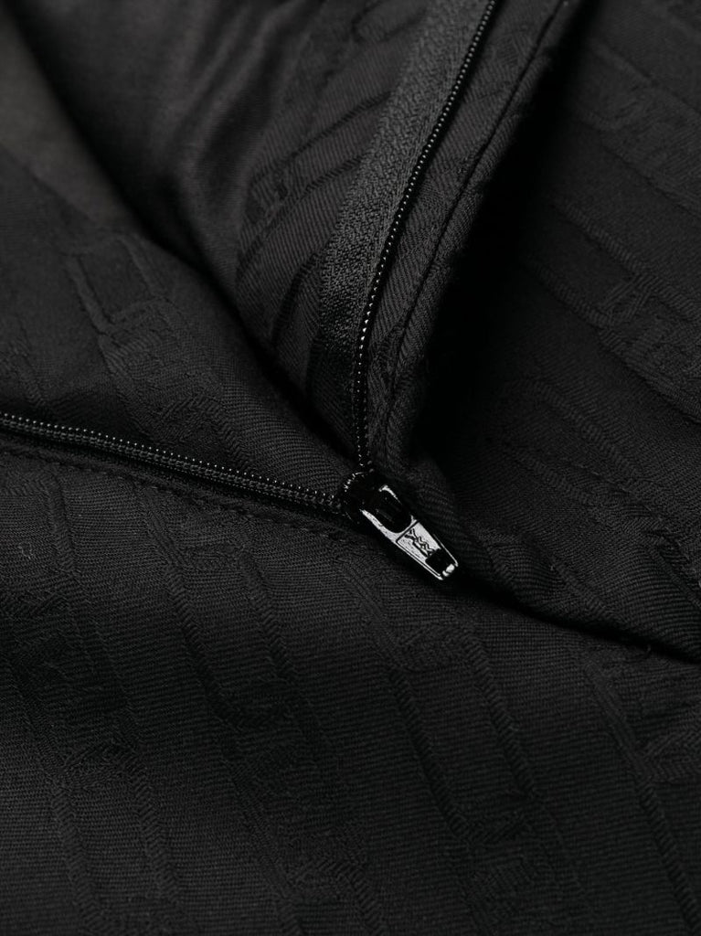 Black O'lock Wool Trousers