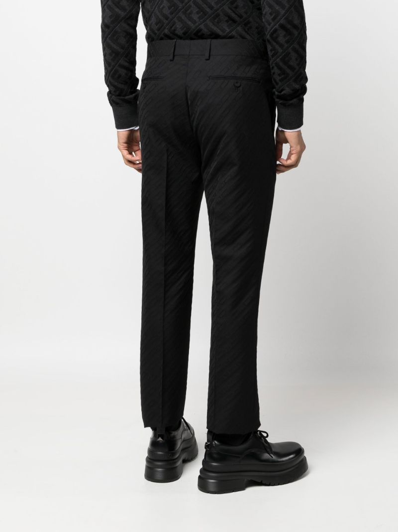 Black O'lock Wool Trousers