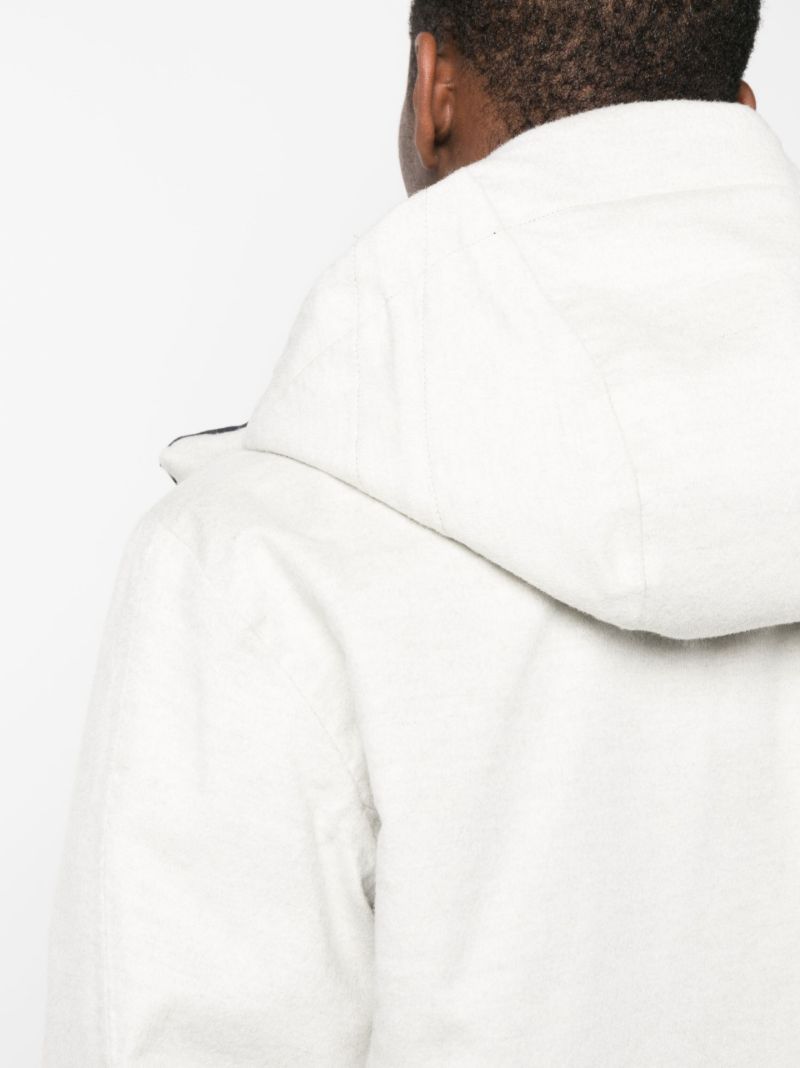 Grey Balma Cashmere Hooded Jacket
