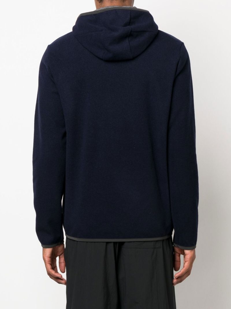Blue Drone Wool Hoodie