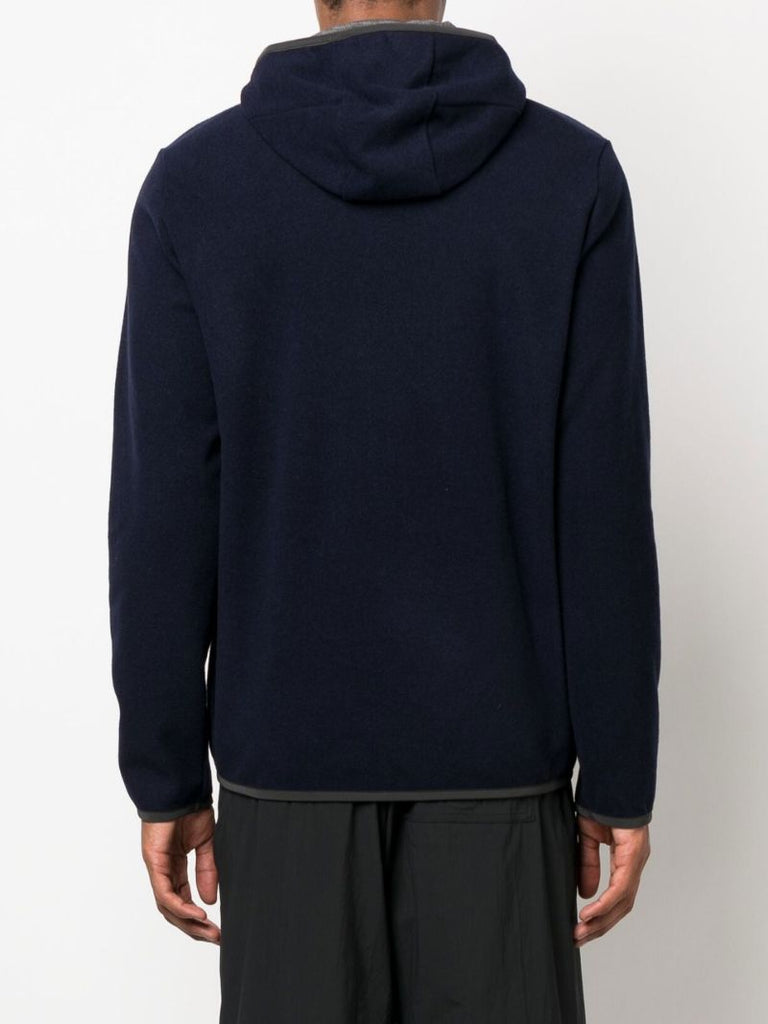 Blue Drone Wool Hoodie