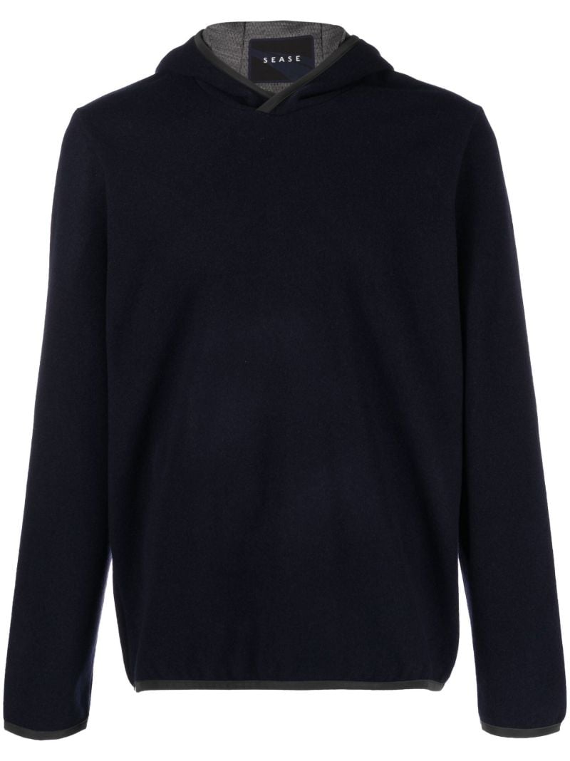 Blue Drone Wool Hoodie