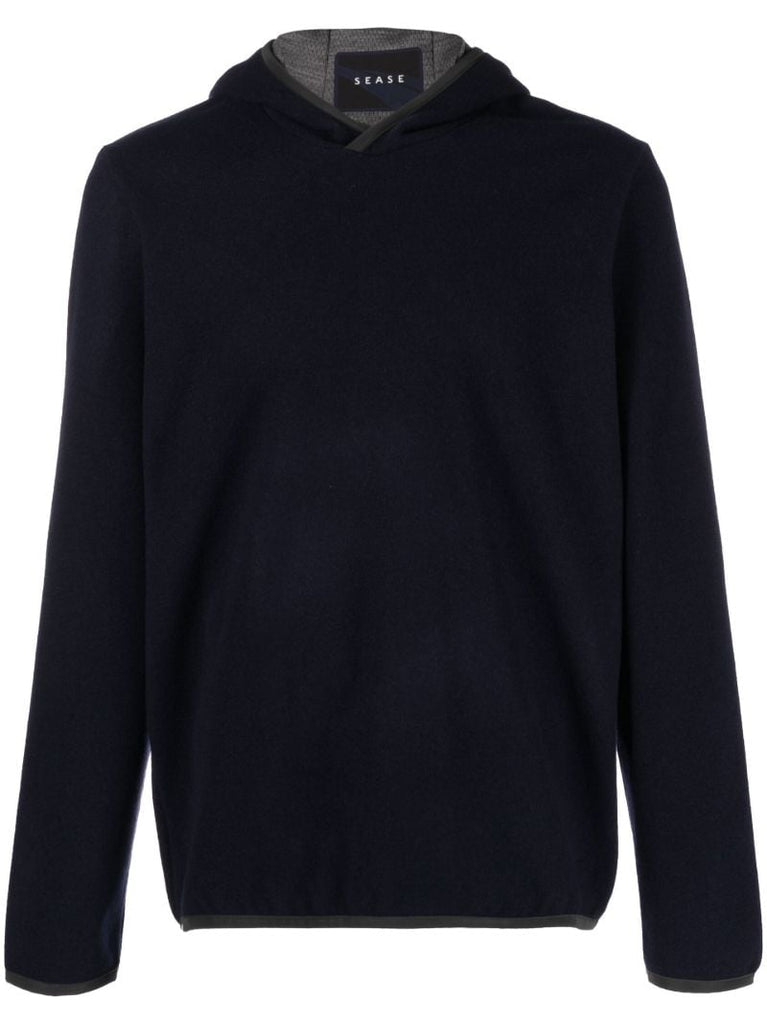 Blue Drone Wool Hoodie