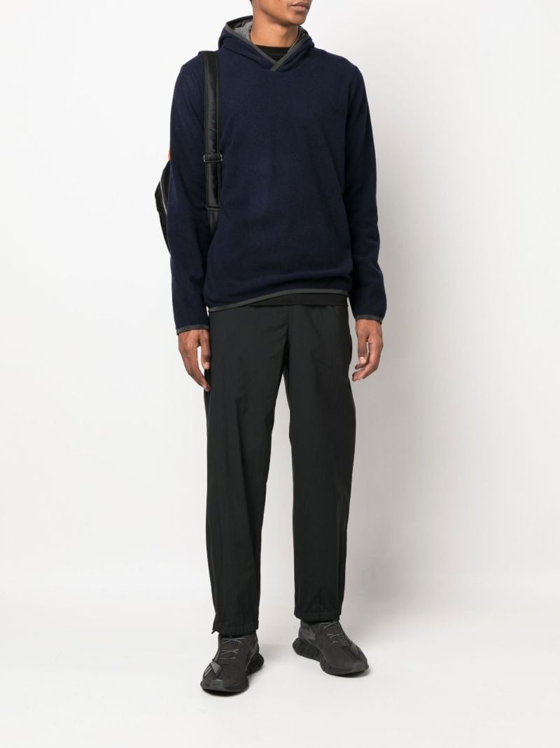 Blue Drone Wool Hoodie