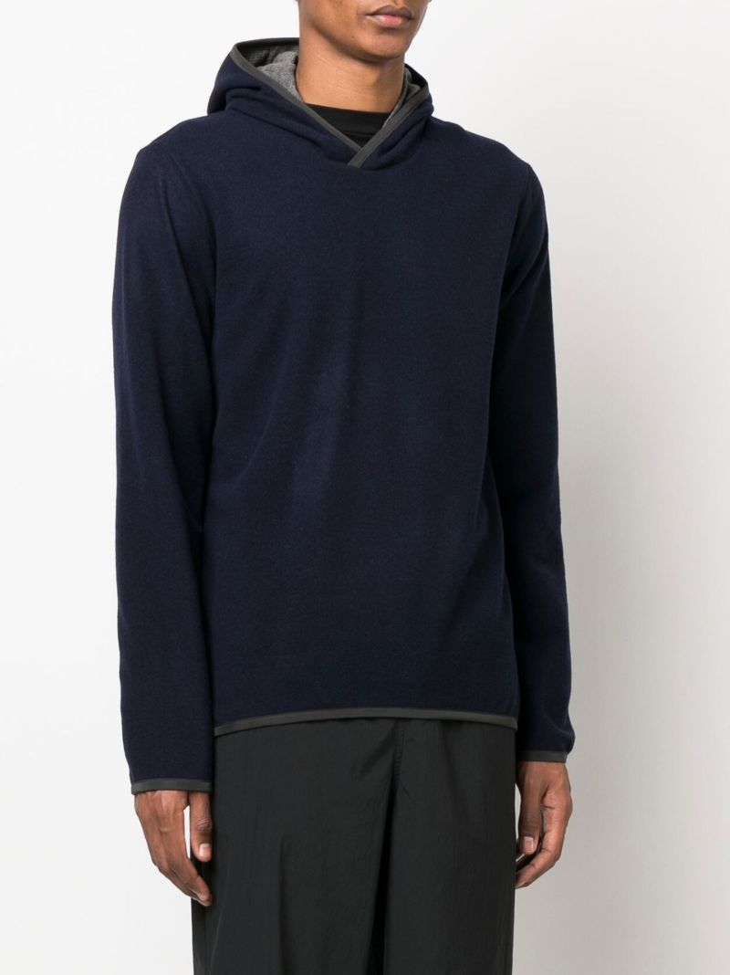Blue Drone Wool Hoodie