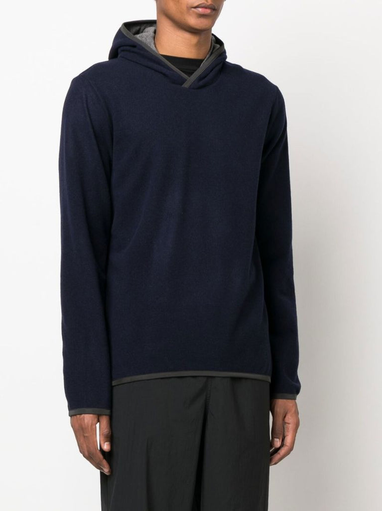 Blue Drone Wool Hoodie