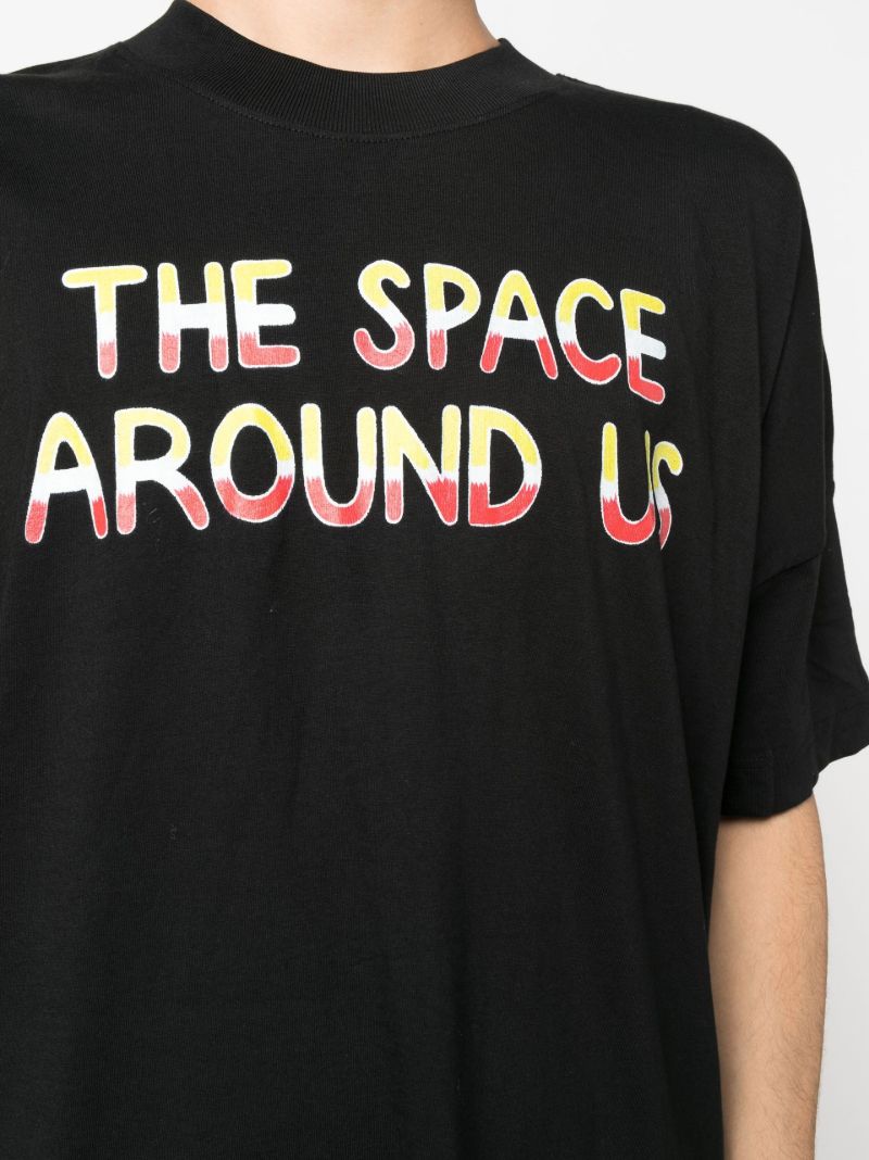 Black Payback Slogan Print T-shirt