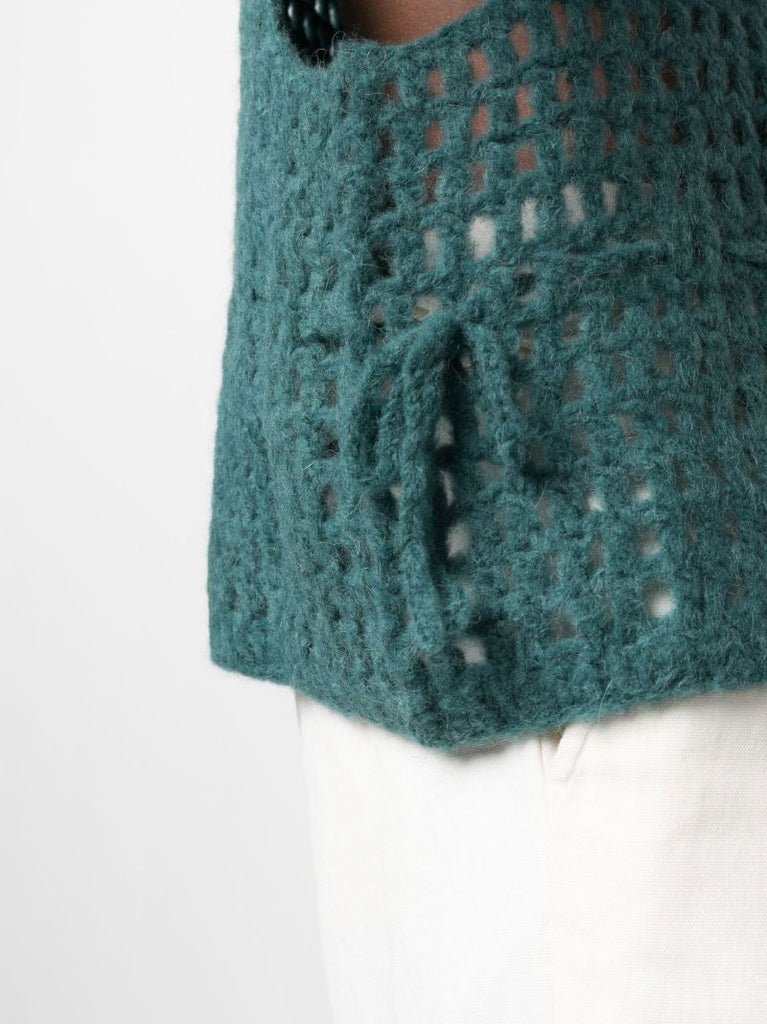 Green Crochet Vest