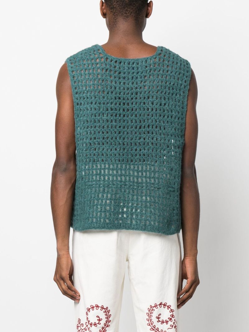 Green Crochet Vest