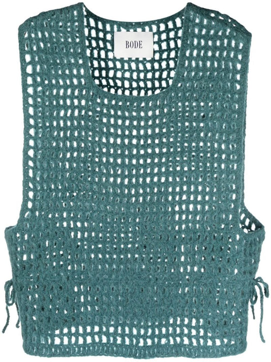 Green Crochet Vest