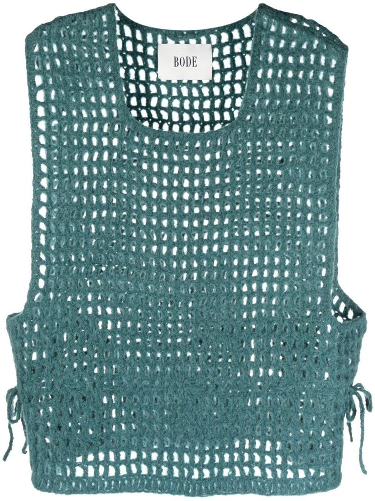 Green Crochet Vest