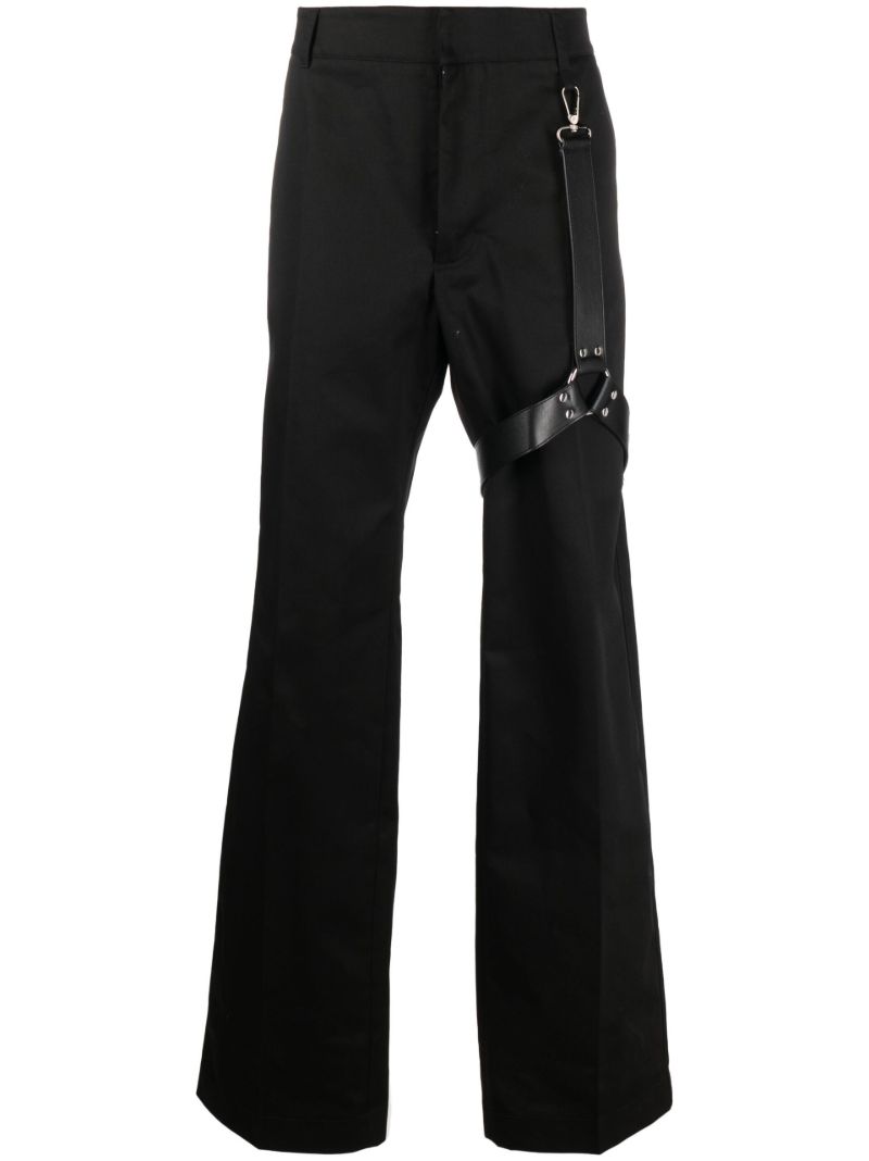 Black Harness Detail Trousers