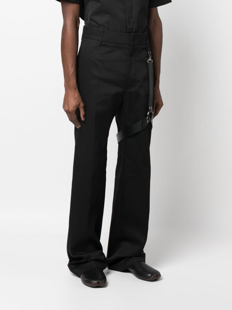 Black Harness Detail Trousers