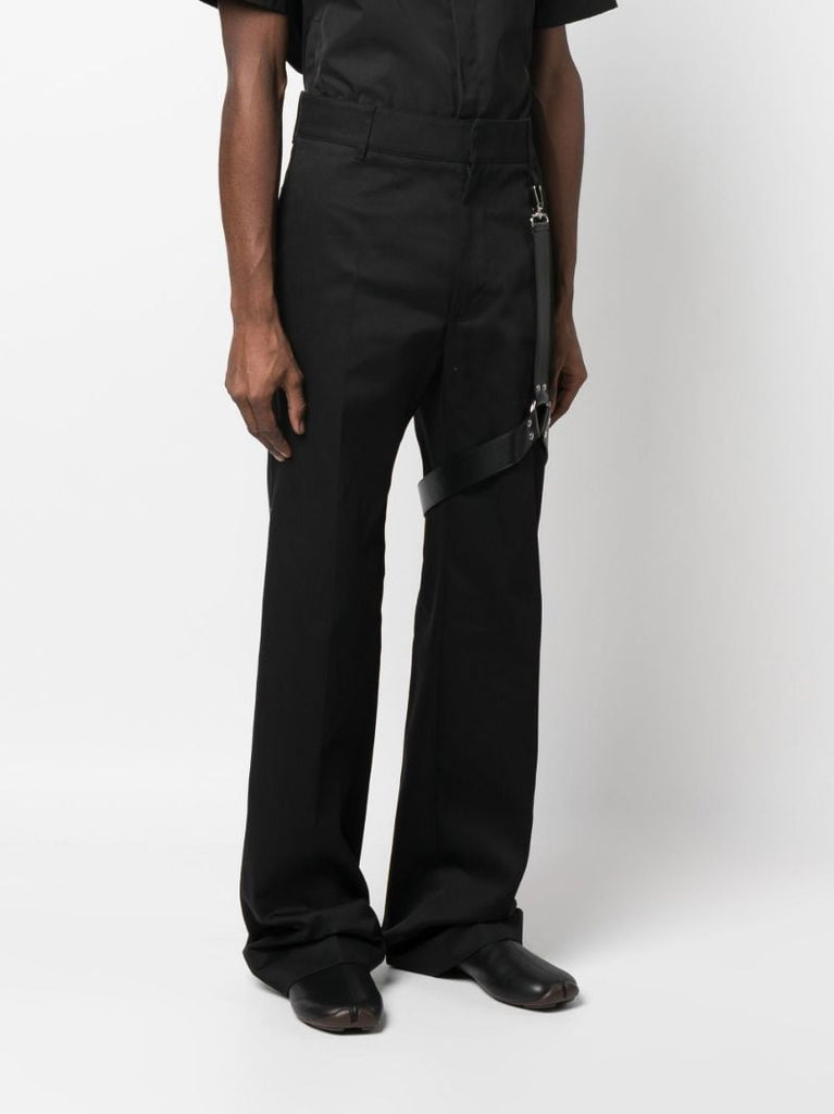 Black Harness Detail Trousers