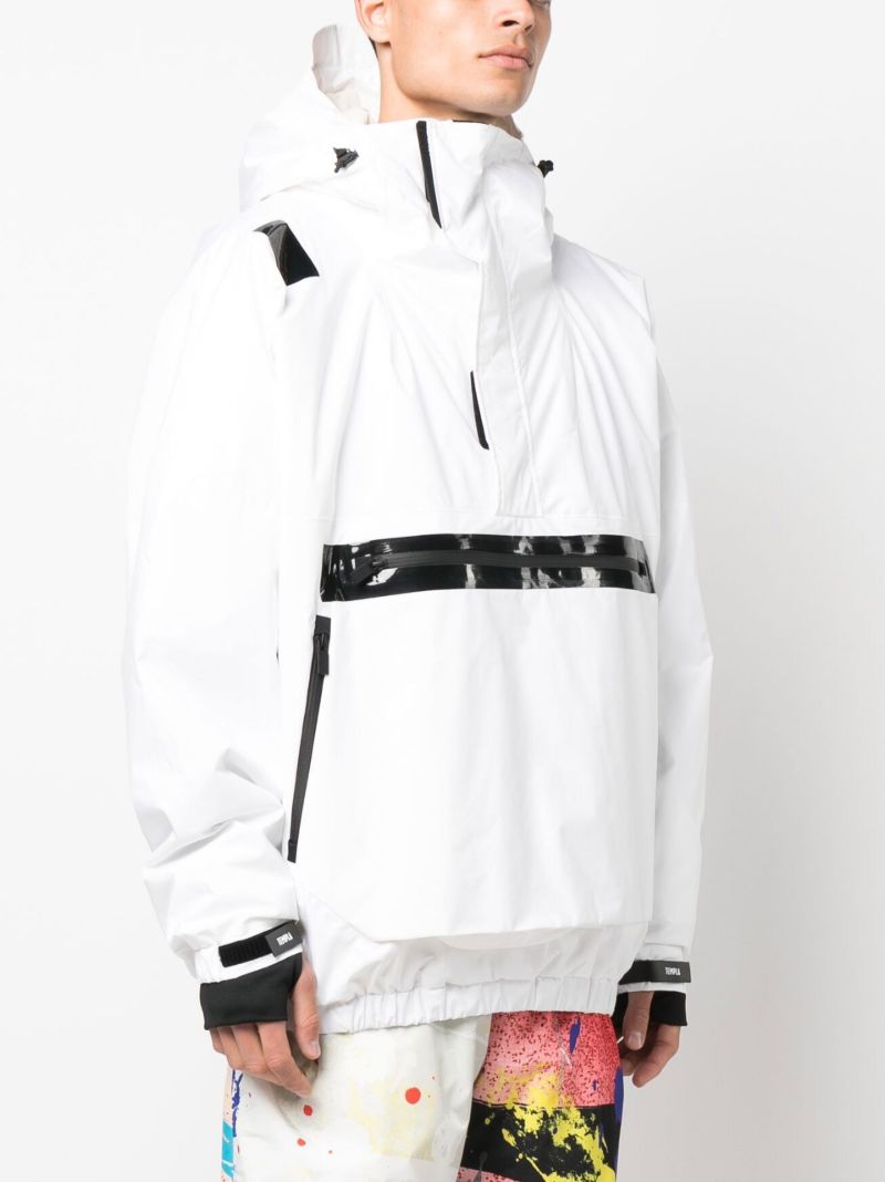 White 3k Hooded Ski Jacket