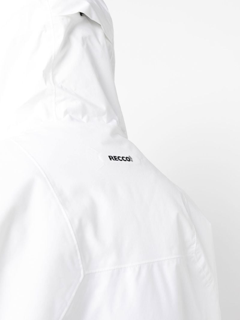 White 3k Hooded Ski Jacket