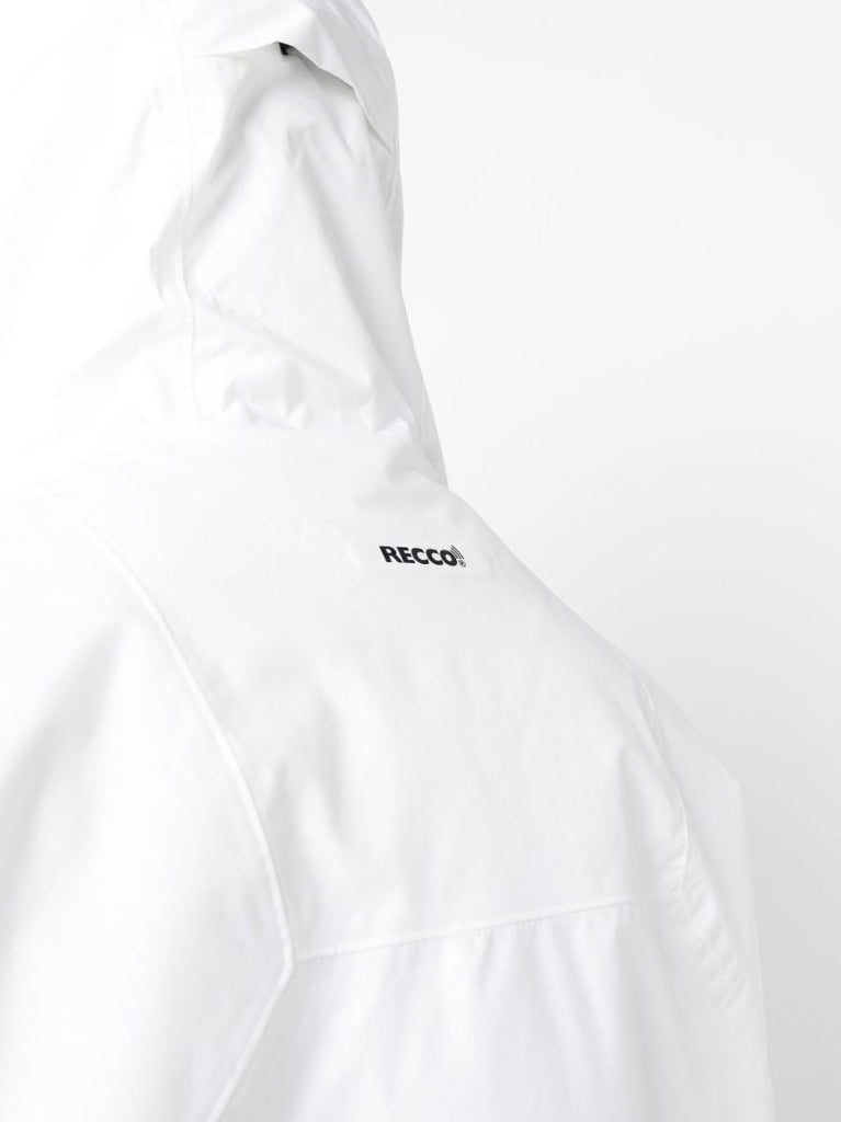 White 3k Hooded Ski Jacket
