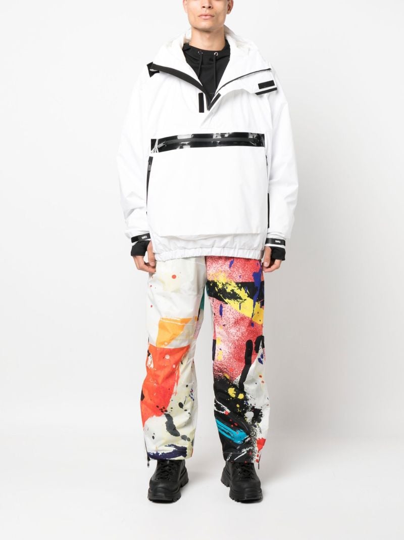 White 3k Hooded Ski Jacket